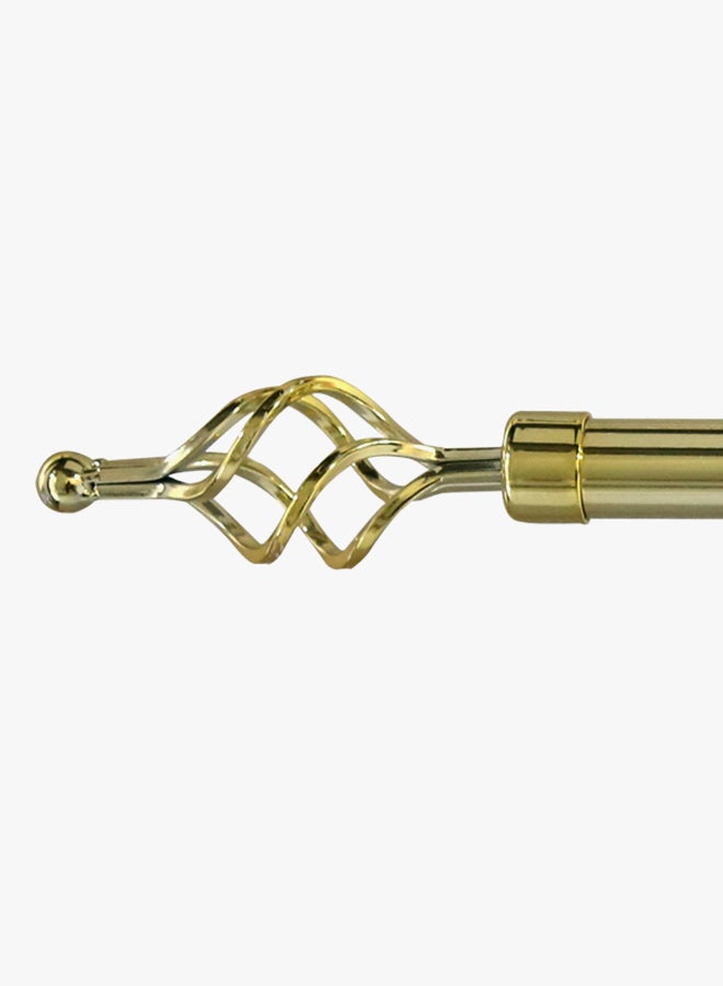 homes r us - Single Bar Curtain Rod Golden 200centimeter - Image 1