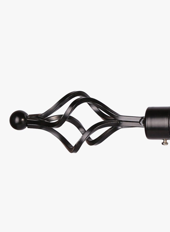 homes r us - Double Bar Curtain Rod Black 300centimeter - Image 1
