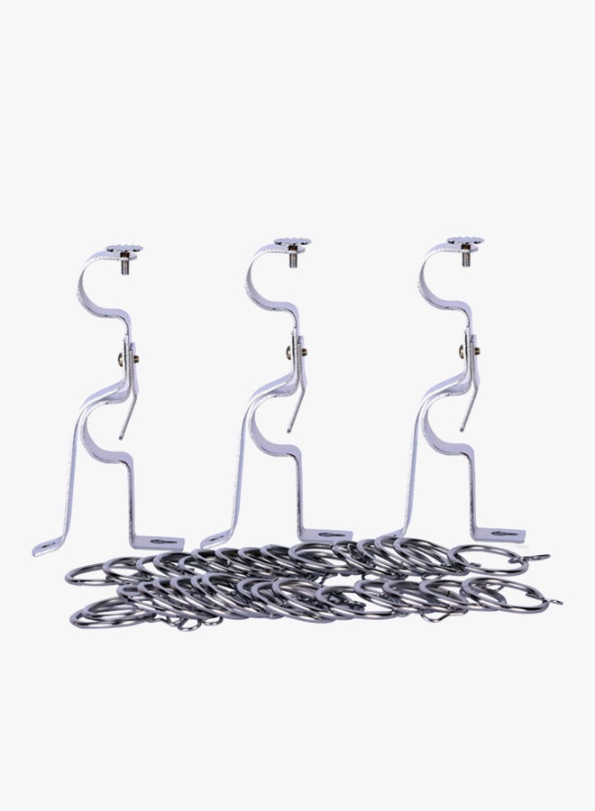 homes r us - Single Bar Curtain Rod Silver 200centimeter - Image 1