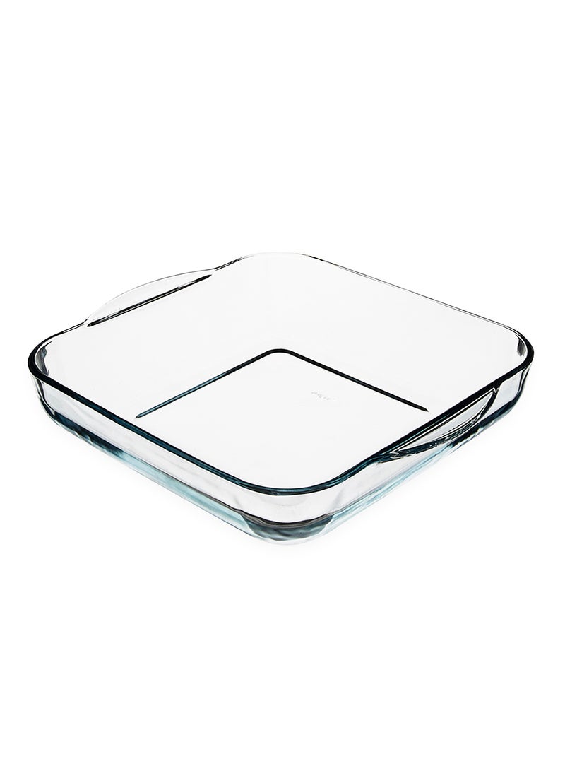 Borcam Square Shape Roaster Tray With Handle Clear 28cm  - Image 1