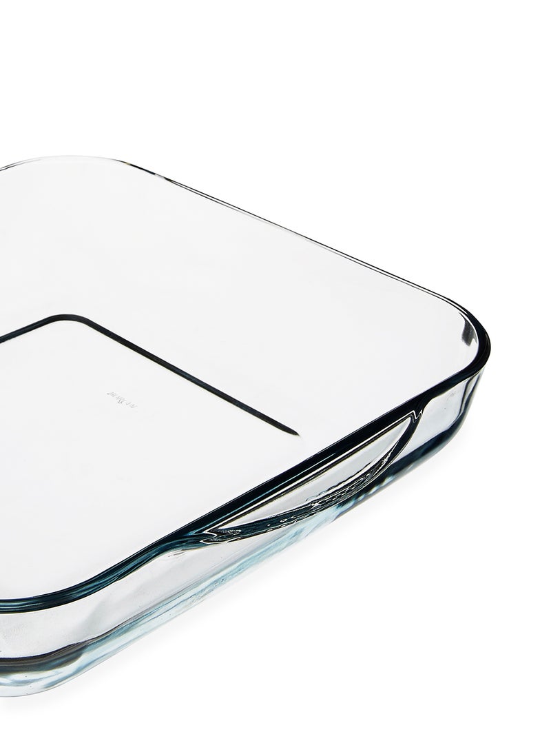 Borcam Square Shape Roaster Tray With Handle Clear 28cm  - Image 2