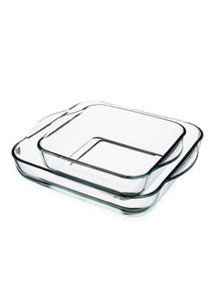 Borcam 2-Piece Square Roaster Set Clear  - Image 2