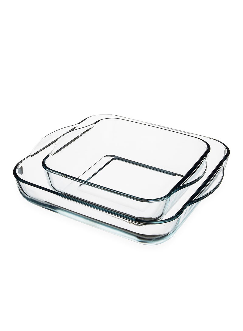 Borcam 2-Piece Square Roaster Set Clear  - Image 2