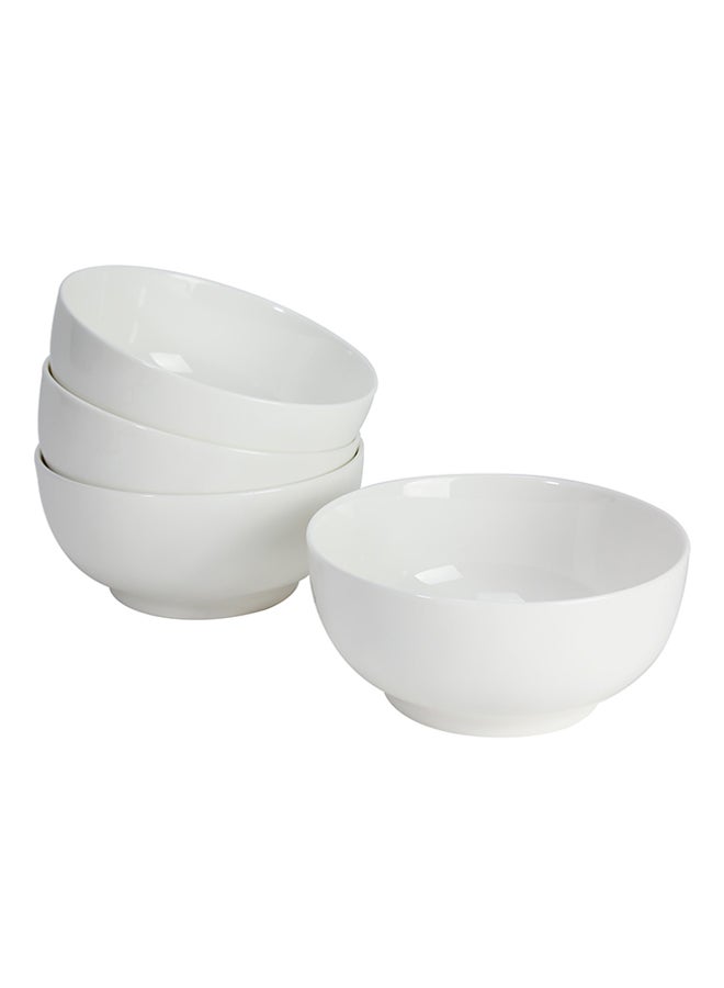La Mesa 4-Piece Bone Bowl Set White 5.5inch - Image 1