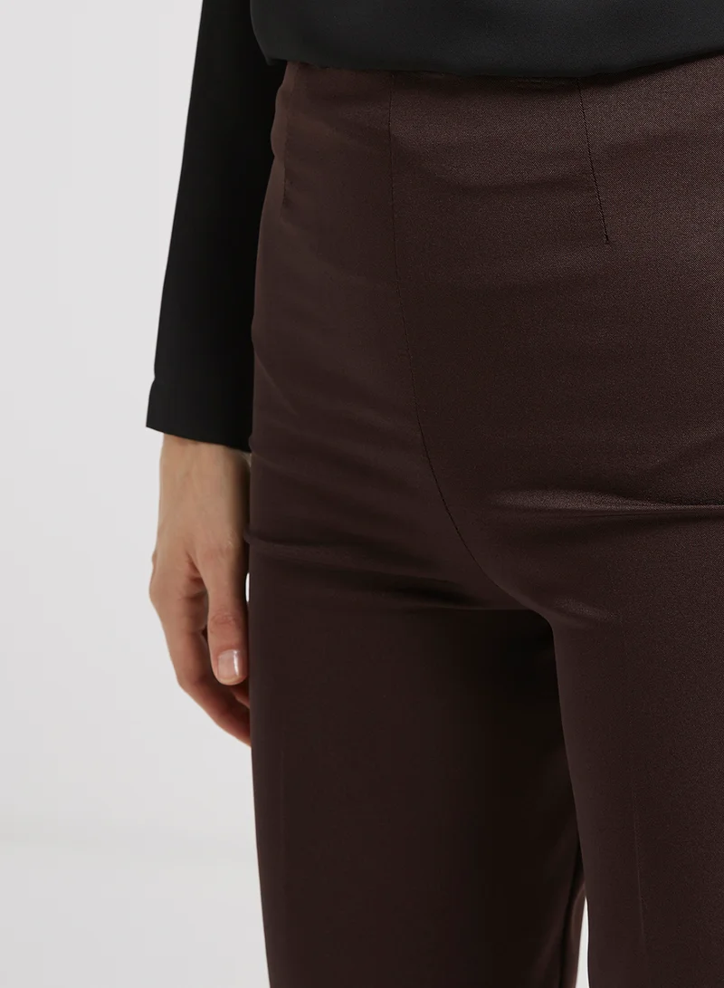 Golden Apple Stretch Poly Cotton Formal Pants Brown
