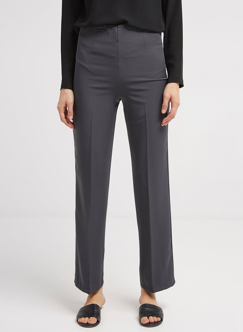 جولدن ابل بنطال رسمي من القطن والبوليستر المرن رمادي - Image 1