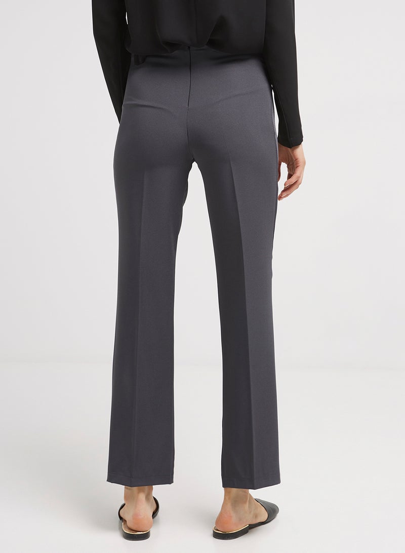 جولدن ابل بنطال رسمي من القطن والبوليستر المرن رمادي - Image 2