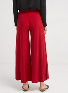 Plain Stretch Palazzo Pants Red - v1524561807/N14421922A_M2