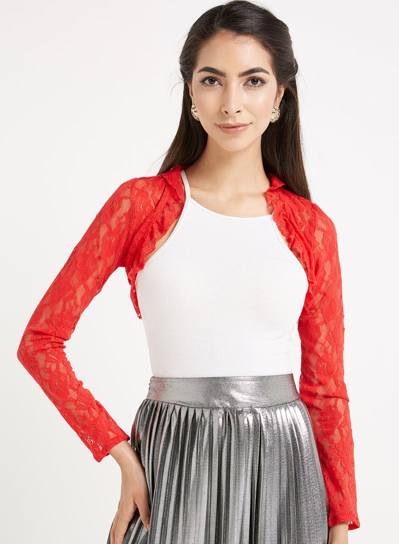 Golden Apple Long Sleeve Bolero Red  - Image 1