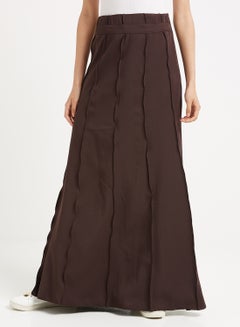 Plain Long Skirt Brown