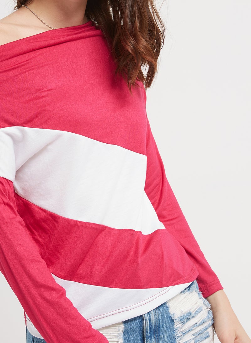 Golden Apple Three-Quarter Sleeve Blouse Pink/White  - Image 4