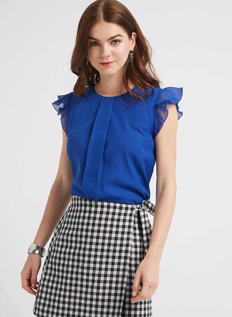 Golden Apple Sleeveless Blouse Blue - Image 1