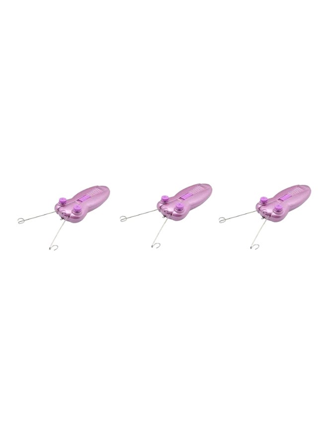 3-Piece Electric Thread Hair Remover Set Purple - Image 1