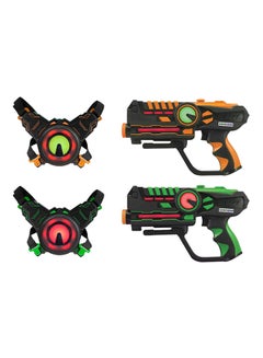 Pack Of 2 Laser Tag Battle Vest & Gun Set