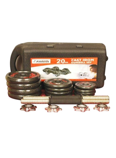 Cast Iron Dumbell Set 20 Kg With Carrying Case