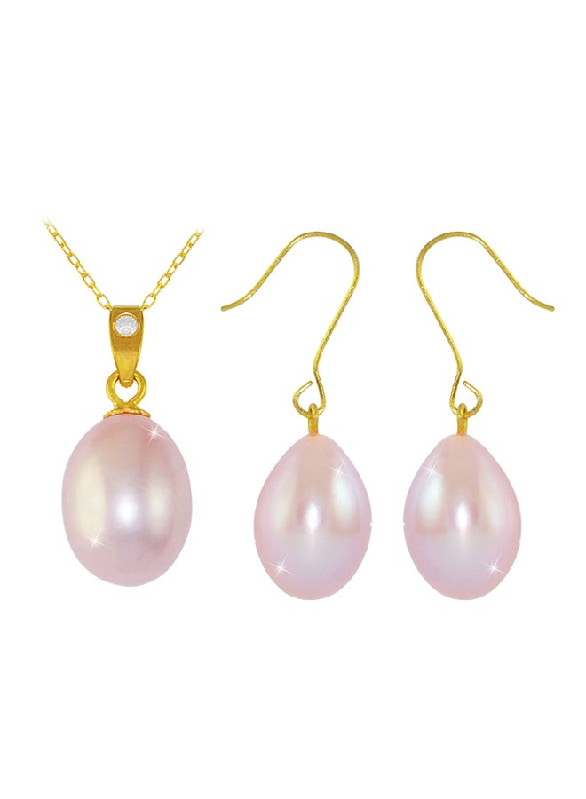 فيرا بيرلا طقم مجوهرات من ذهب 18K بدلاية من اللؤلؤ والألماس - Image 1