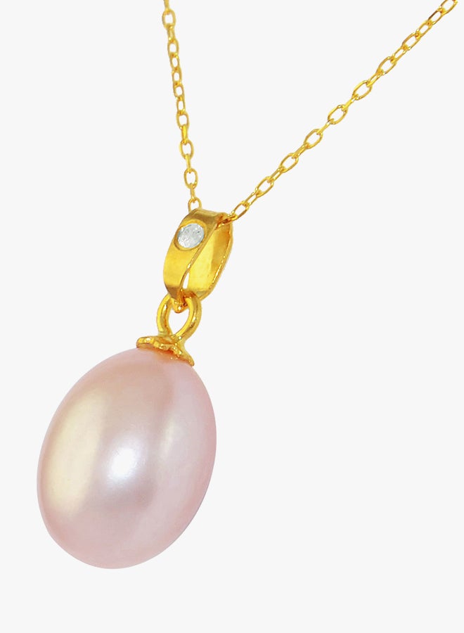 Vera Perla 18K Gold Pearl Pendant With 10K Gold Chain - Image 2