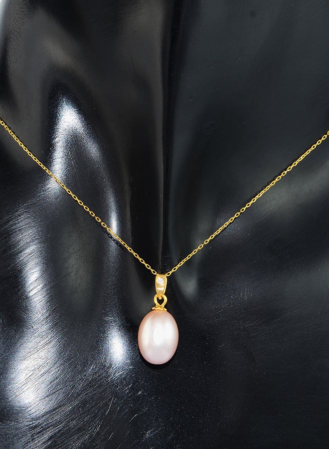 Vera Perla 18K Gold Pearl Pendant With 10K Gold Chain - Image 3