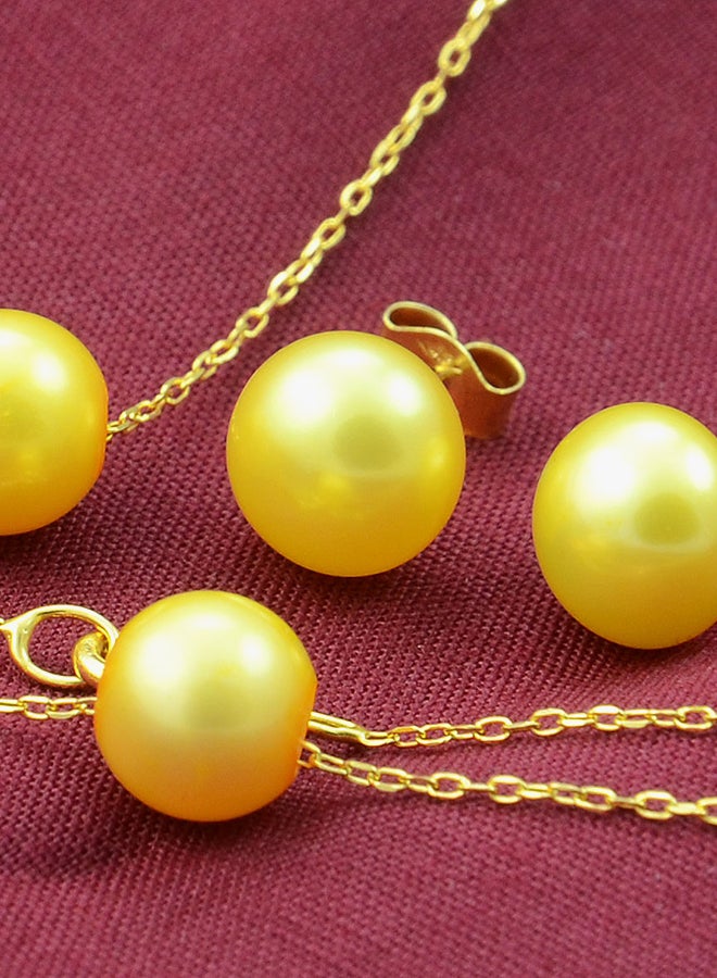 Vera Perla - 3-Piece 18K Gold Pearl Jewellery Set - Image 1