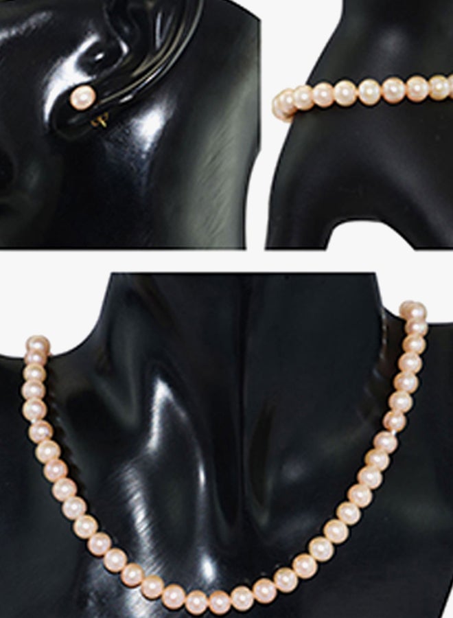 Vera Perla - 10K Gold Pearl Strand Jewellery Set - Image 1
