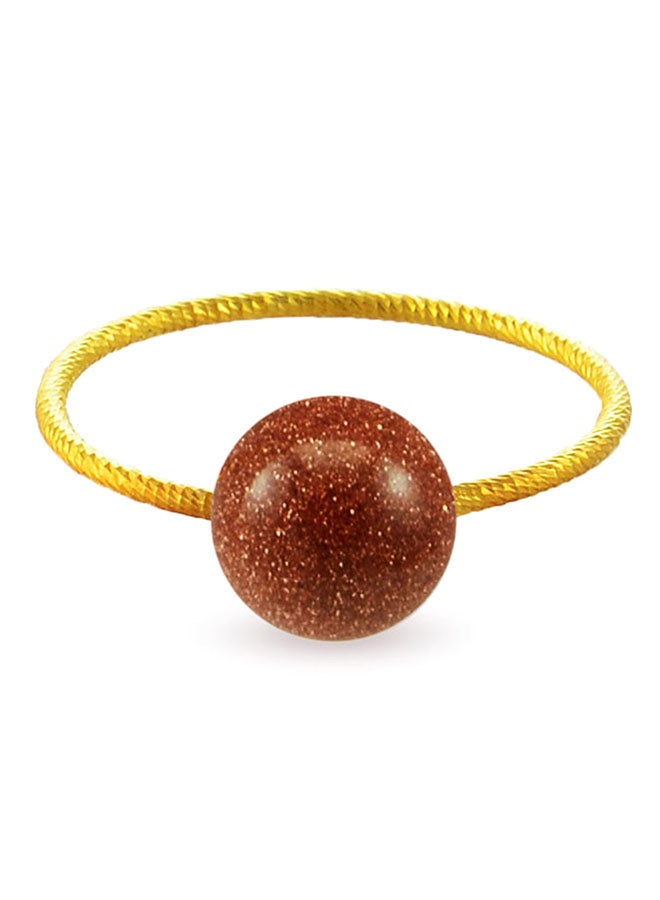 Vera Perla - 18K Gold Sunstone Ring - Image 1