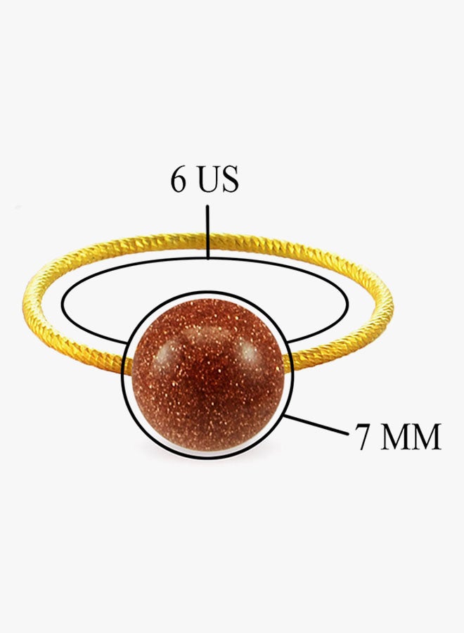 Vera Perla - 18K Gold Sunstone Ring - Image 1