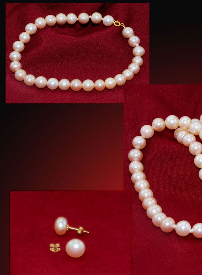 Vera Perla - 18K Gold Pearl Strand Jewellery Set - Image 1