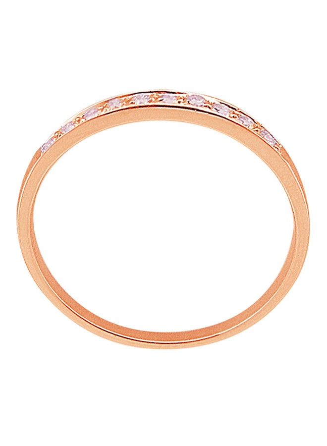 Vera Perla 18K Rose Gold Genuine Diamonds Eternity Band Ring 0.1 Carat - Image 3