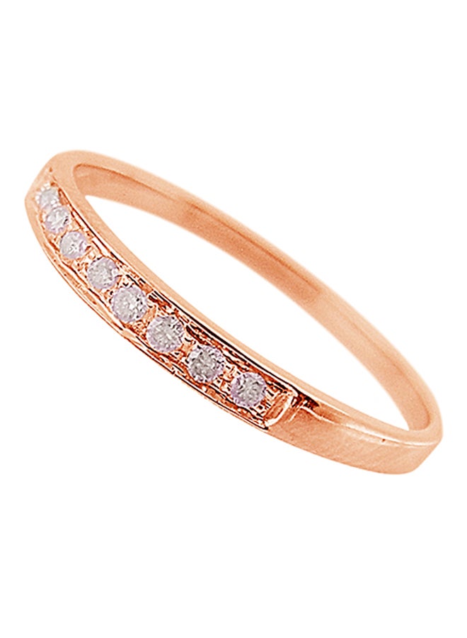 Vera Perla 18K Rose Gold Genuine Diamonds Eternity Band Ring 0.1 Carat - Image 2