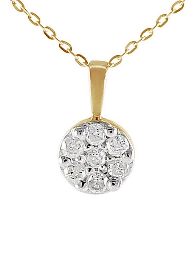 Vera Perla - 18K Gold Genuine Diamonds Solitaire Necklace 0.07 Carat - Image 1