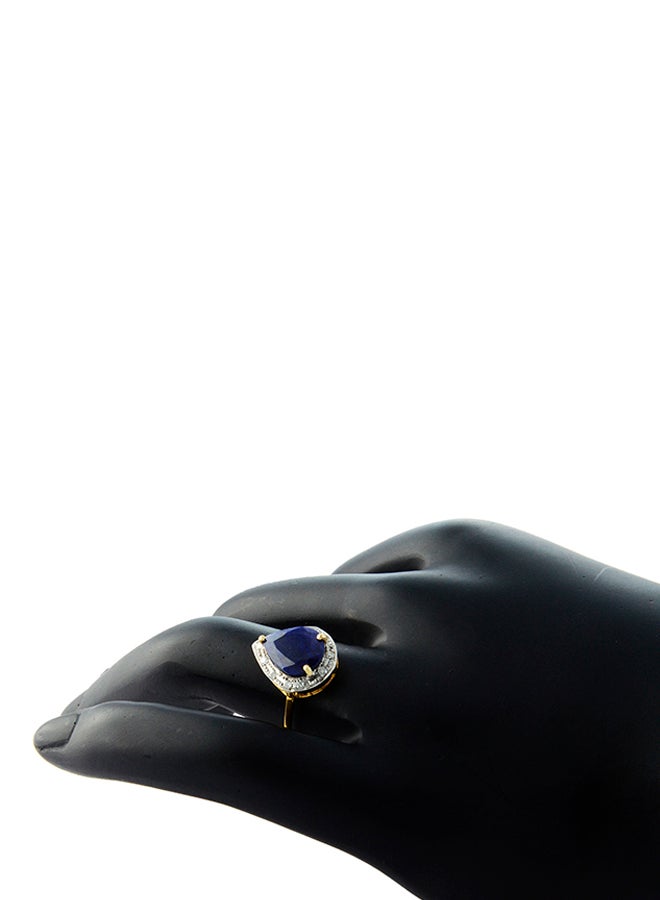 Vera Perla - 18K Gold Genuine Drop Cut Ruby Diamonds Ring 0.12 Carat - Image 1