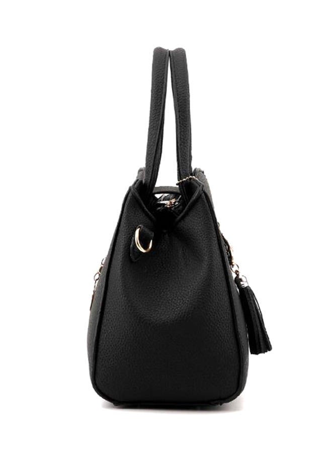 حقيبة بحمالة قطرية قابلة للتعديل أسود - Image 3