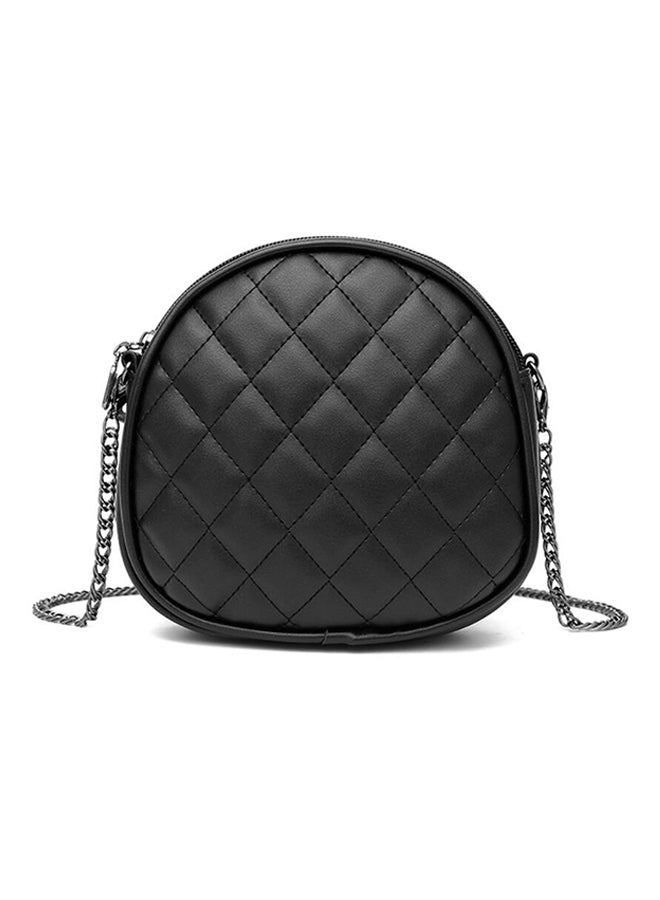 Quilted Detail Crossbody Bag Black - Image 2