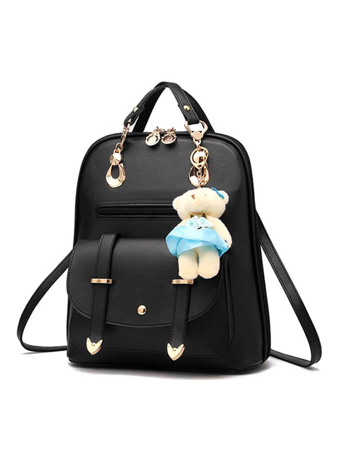 Generic - Bear Pendant Backpack Black - Image 1