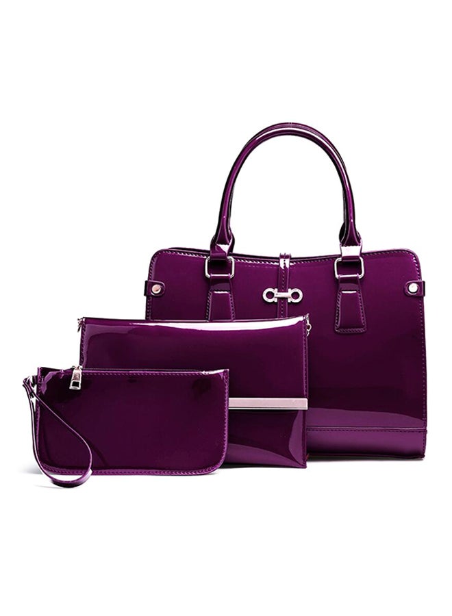3-Piece Shoulder Bag Set Purple  - Image 1
