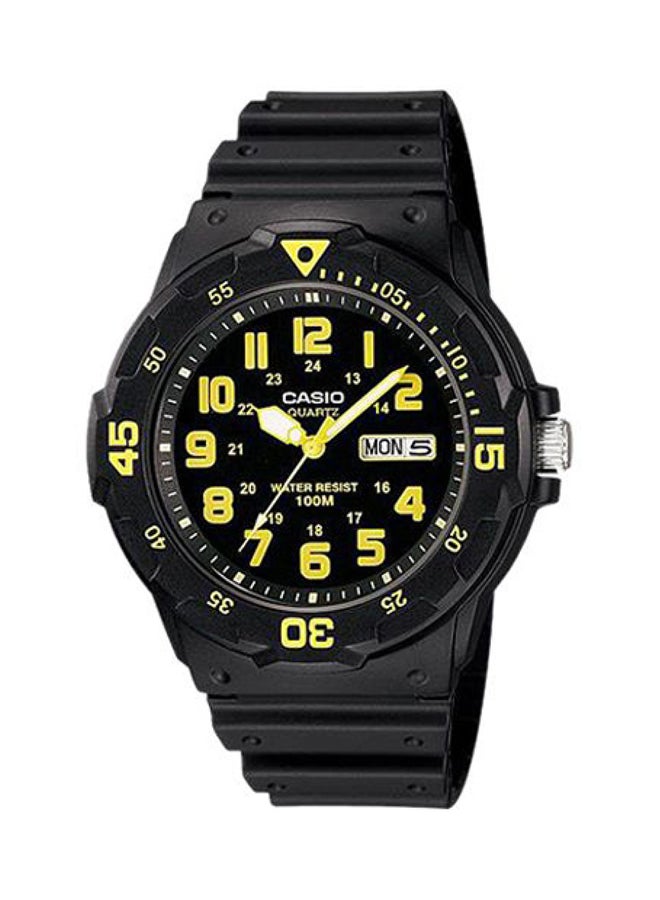 كاسيو ساعة يد شبابية بعقارب مقاومة للماء طراز MRW-200H-9BDF - قياس 42 مم - لون أسود للرجال - Image 1