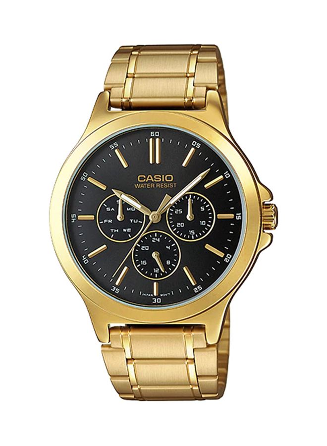 CASIO Men's Stainless Steel Chronograph Watch MTP-V300G-1ADF - 42 mm - Gold - Image 1