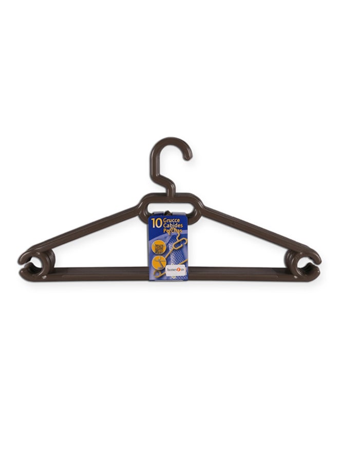 homes r us Pack of 10 Basic Hanger Set Taupe 
