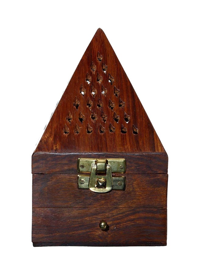 Generic Pyramid Shaped Incense Burner Brown M  - Image 1