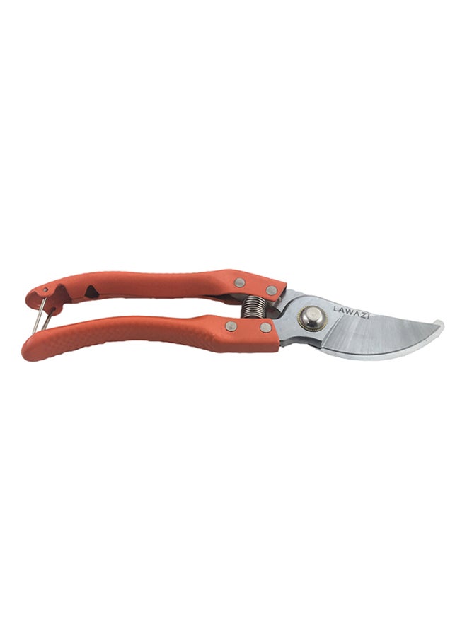 LAWAZIM Pruning Shear Leaf Cutter Orange/Silver 8inch 