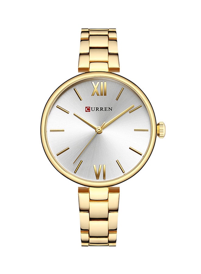 كارين ساعة يد بعقارب وبسوار مصنوع من سبيكة معدنية مقاومة للماء طراز 9017 - مقاس 36 مم - لون ذهبي women - Image 1