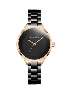 CURREN Women's Water Resistant Alloy Analog Watch 9015 - 34 mm - Black  - Image 1