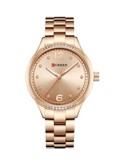 Women's Stone Studded Analog Watch 9003 - 30 mm - Rose Gold