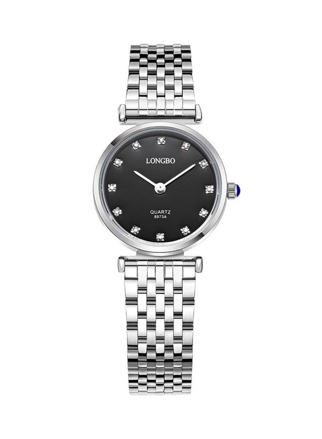 لونجبو ساعة يد بعقارب مرصعة بالأحجار طراز 8973A women