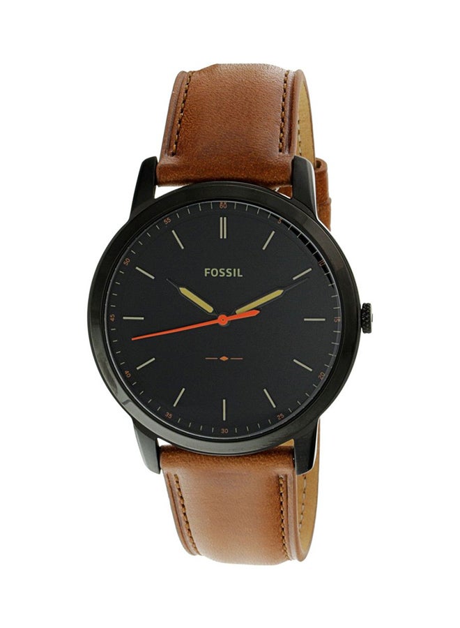 FOSSIL - Men's Water Resistant Leather Analog Watch FS5305 - 44 mm - Brown - Image 1
