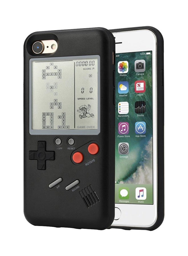 Thermoplastic Polyurethane Gameboy Case Cover With Real Tetris Installed For Apple iPhone 7/8 Black