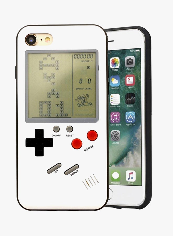 Thermoplastic Polyurethane Gameboy Case Cover With Real Tetris Installed For Apple iPhone 7/8 White