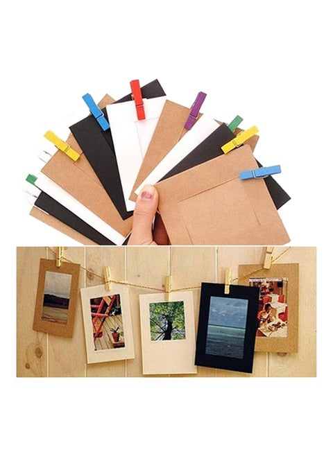 10-Piece Paper Photo Film Frames Multicolour 8.8x9.3cm