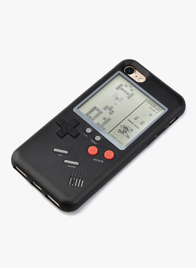 Thermoplastic Polyurethane Gameboy Case Cover With Real Tetris Installed For Apple iPhone 7/8 Black