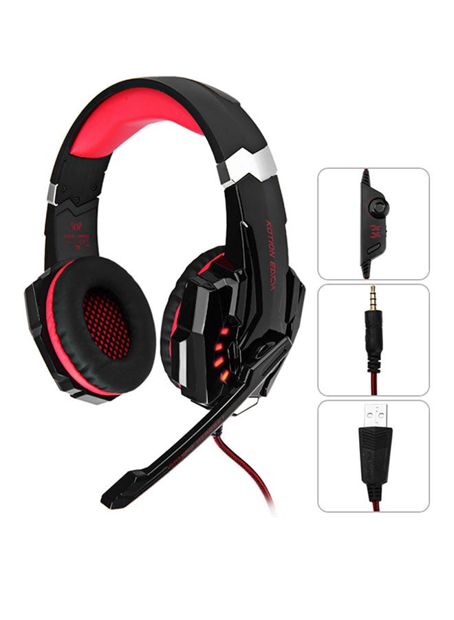 KOTION EACH - 3.5mm Gaming Wired Headset Headphones With Mic LED For PS4/PS5/XOne/XSeries/NSwitch/PC - Image 1